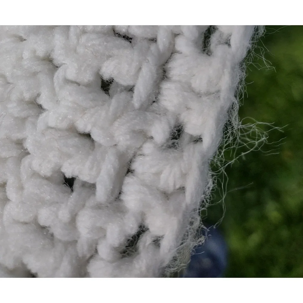 Handmade Crochet 3D Rose Granny Square Blanket 54x64 Afghan Throw